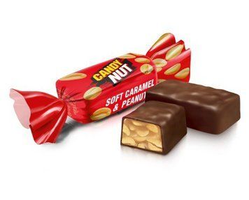 Цукерки Candy Nut м'яка карамель з арахісом Рошен 99 фото