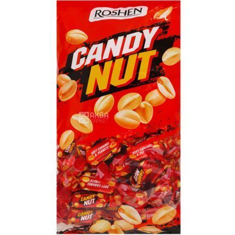 Цукерки Candy Nut м'яка карамель з арахісом Рошен 99 фото